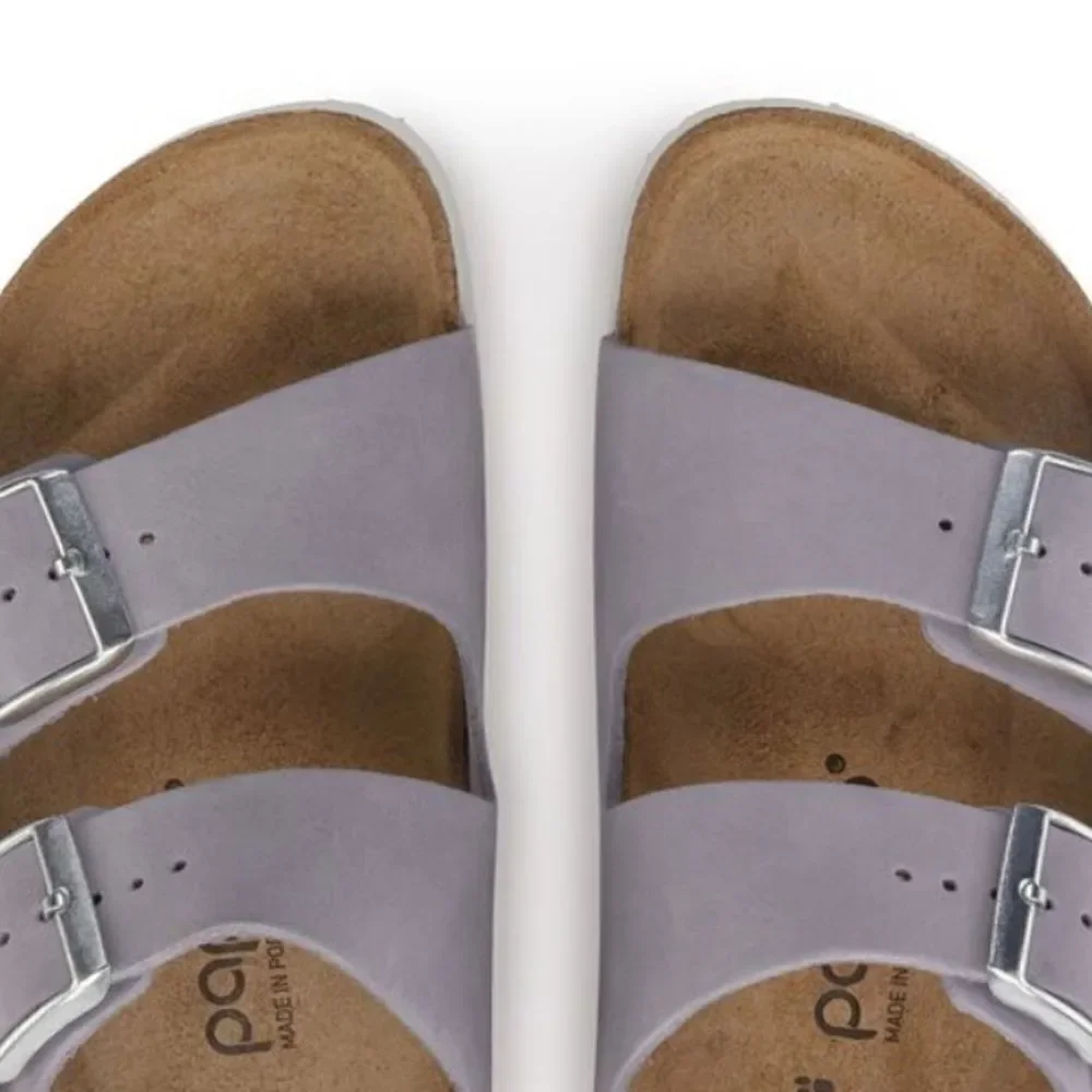 Birkenstock Papillio Arizona Platform Nubuck Leather Purple Fog Narrow NEW $200